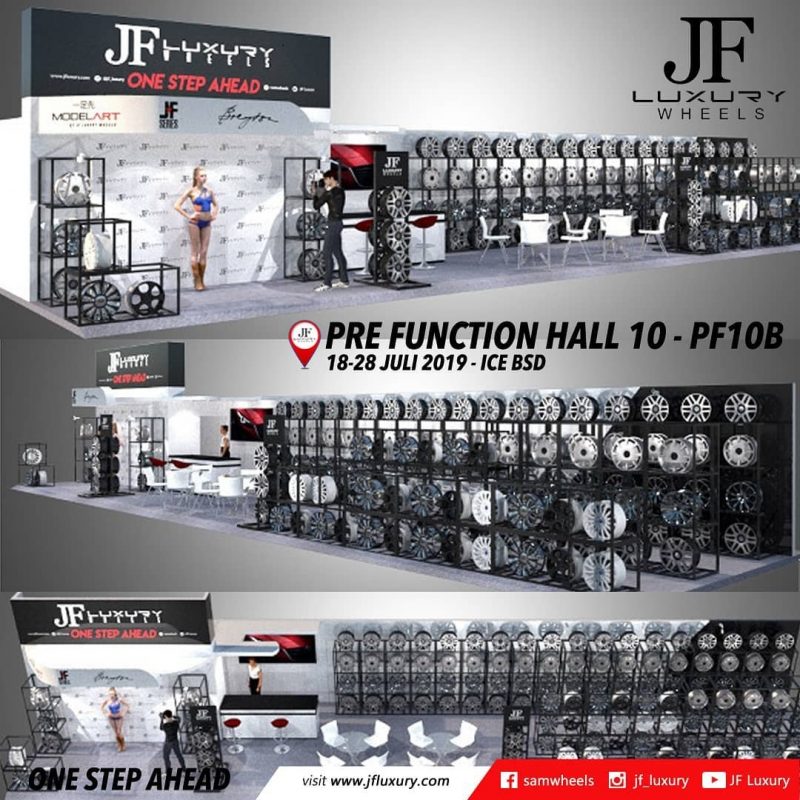 JF Luxury GIIAS 2019 
Booth JF Luxury @ GIIAS 2019 | ICE BSD ⁣
Pre Function Hall 10 | PF 10B⁣

Diskon 25% untuk hampir semua item velg yang ada disana dan jangan lupa juga untuk mengikuti Photo Contest bersama Brand Ambassador Line Up & Event Photo Selfie yang berhadiah 1 set Velg dari JF Luxury Gratis.... * juga akan ada souvenir menarik bagi kalian yang datang dan foto di Booth JF Luxury @ GIIAS2019 
Weekend 1 : 
19 - 21 Juli 2019 Photo Contest Brand Ambassador Line Up

Weekend 2 : 
26 -28 Juli 2019 Photo Contest Brand Ambassador Line Up 
Salam, One Step Ahead !!!⁣
.⁣
0812-82-06-1000 (No SMS)⁣
⁣
JF Luxury wheels adalah brand velg berkualitas yang didistribusikan oleh PT Sinar Agung Mulia (SAMwheels Distribution Company)⁣
⁣
Kunjungi website resminya di:⁣
www.JFLuxury.com⁣
⁣
Official Line : @jf_luxury (dgn @)⁣