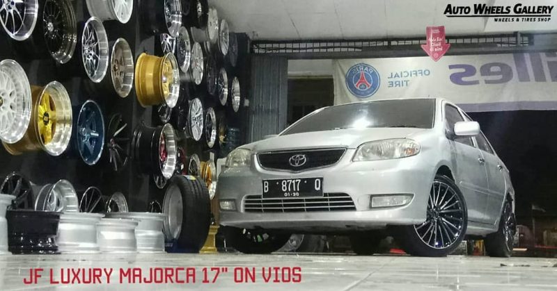 Toyota Vios On Majorca 17x7.5 8x100/114.3 +42 By JF Luxury