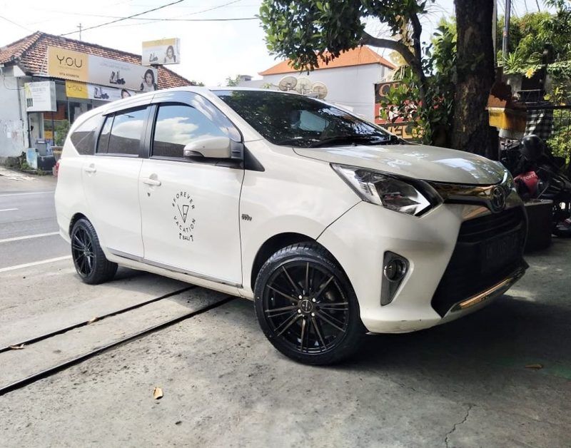 Toyota Calya On Furious Black Machine Face+Black Coating 16x7.0 8x100/114.3 By JF Luxury