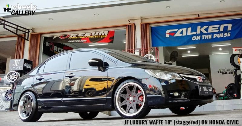 Honda Civic On WAFFE 18x8.5/9.5 5x114.3 +40 +30 By JF Luxury Wheels