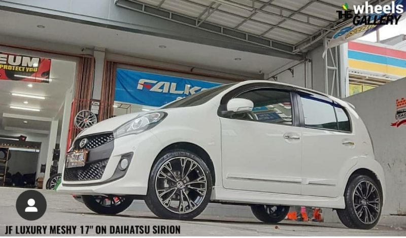 Daihatsu Sirion On MESHY Black Machine Face 17x7.5 8x100/114.3 : +42 By JF Luxury Wheels