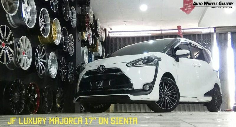 Toyota Sienta On MAJORCA Black Machine Face 17x7.5 5x100 +42 By JF Luxury Wheels